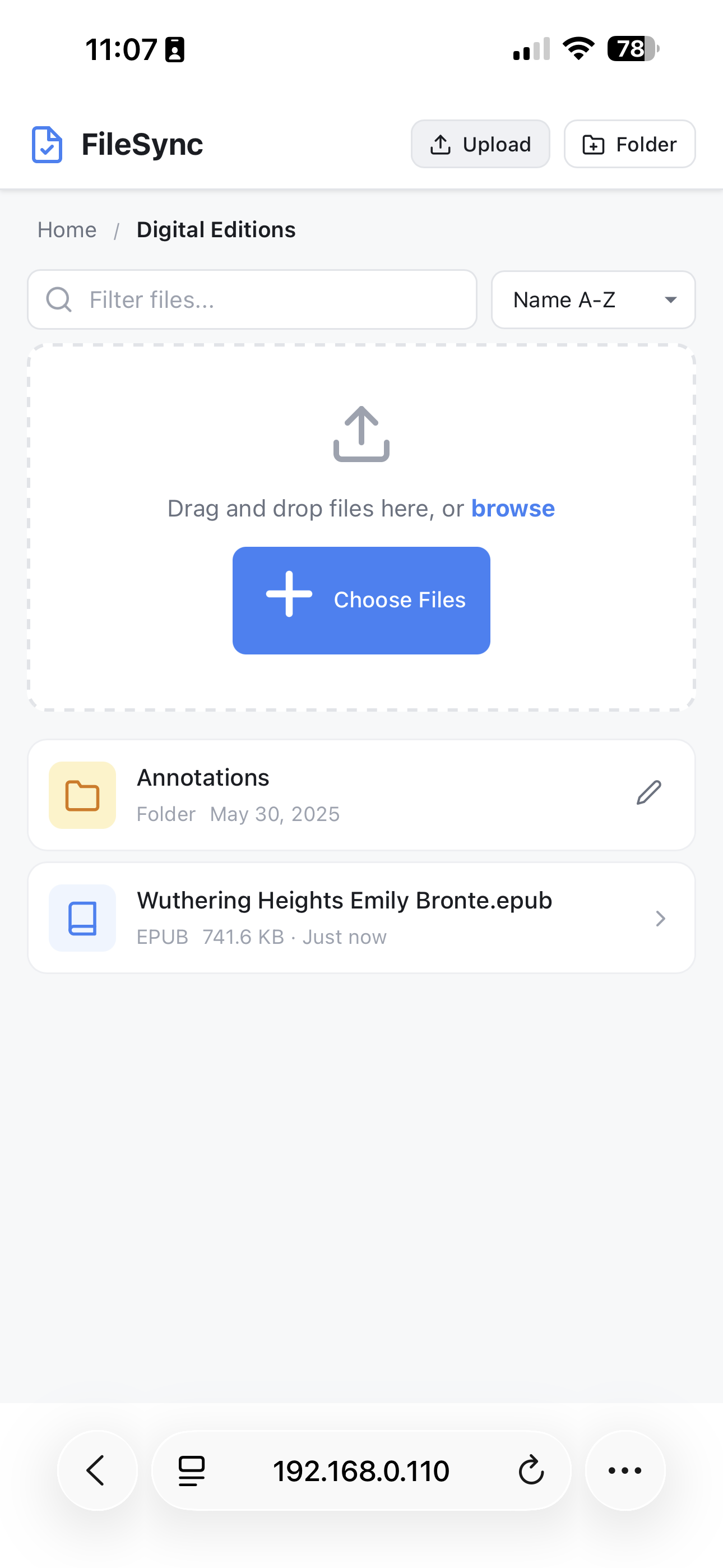 Drag and drop upload